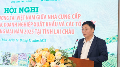 Konferens om att koppla samman handel mellan leverantörer i nordvästra regionen med exportföretag och handelsfrämjande organisationer 2025 i Lai Chau-provinsen