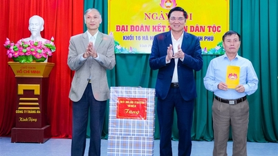 Standing Deputy Secretary of the Provincial Party Committee Hoang Nghia Hieu joins in the Great Solidarity Festival at Vinh Phu ward