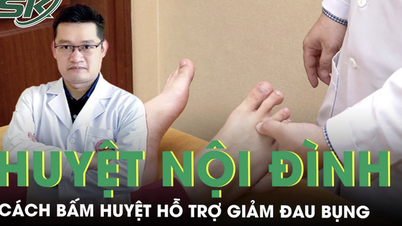 Anleitung zum Drücken des Nei Ting Akupunkturpunktes zur Linderung von Bauchschmerzen