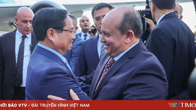 Premier Sifi Ghrieb ging naar het vliegveld om premier Pham Minh Chinh te verwelkomen tijdens zijn officiële bezoek aan Algerije.