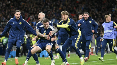 Schotland, de "outsider", verzekerde zich van een plek op het WK na een spannende overwinning op Denemarken, na een afwezigheid van 28 jaar.