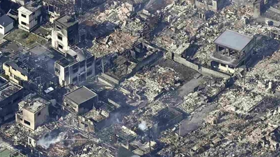 Enorme brand legt 170 huizen in de as in Japan