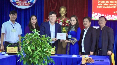 Wiceprzewodniczący Prowincjonalnego Komitetu Ludowego Nguyen Tuan Anh odwiedził i pogratulował Szkole Podstawowej Ia Nhin