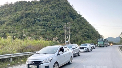 Hinweis zur Verkehrsumleitung im Abschnitt Kilometer 39 bis Kilometer 44 der Nationalstraße 4C und der Straße Can Ty nach Lao Va Chai, Gemeinde Can Ty, Provinz Tuyen Quang