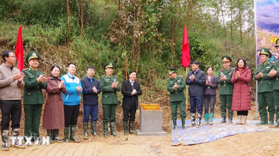 พิธีเปิดถนนตรวจชายแดน อำเภอลางซอน