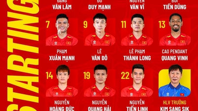 Đội hình ra sân của tuyển Việt Nam đấu với Lào: Xuân Son dự bị