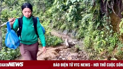 Nauczycielka w górach brodzi w strumieniach i wspina się na zbocza, aby wnieść ryż z mięsem na górę dla swoich uczniów.