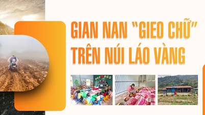 Trud „siania liter” na górze Lao Vang