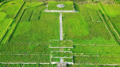 Close-up of the 600-year-old Nam Giao Altar in Thanh Hoa, excavated on a large scale
