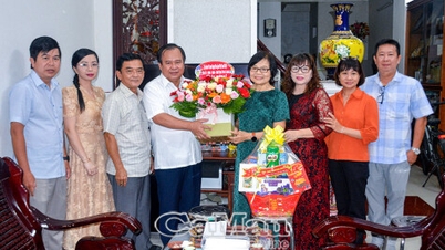 صوبائی پیپلز کمیٹی کے وائس چیئرمین Nguyen Minh Luan نے ہونہار استاد دوآن تھی بے کا دورہ کیا اور انہیں مبارکباد دی۔