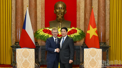 [عکس] رئیس جمهور لونگ کونگ از رئیس مجلس سنای جمهوری چک، میلوس ویسترسیل، استقبال کرد