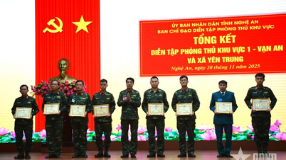 Nghe An: Summary of the exercise of the Defense Command of Region 1 - Van An and Yen Trung commune in 2025