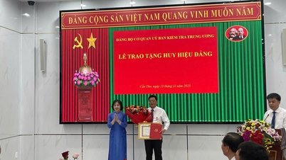 Đảng ủy Cơ quan UBKT Trung ương tổ chức Lễ trao tặng Huy hiệu 40 năm tuổi Đảng cho đồng chí Hồ Minh Chiến, Ủy viên UBKT Trung ương