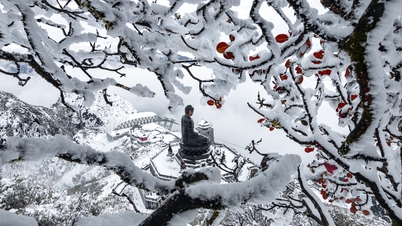 Le pic Fansipan (Lao Cai) connaît les premières gelées.
