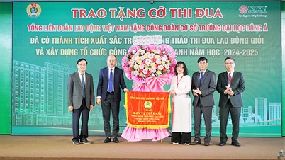 Vietnamská generální konfederace práce udělila univerzitě Dong A vlajku emulace
