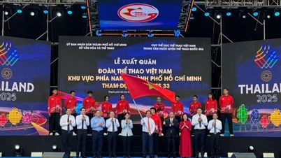 Slavnostní odjezd vietnamské sportovní delegace z jižního regionu, která se zúčastnila 33. her SEA