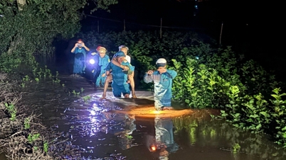 Mer än 7 500 personer evakuerades i Cat Tien-kommunen på grund av översvämningar.