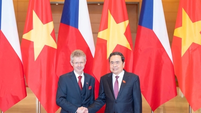 ប្រធានរដ្ឋសភាលោក Tran Thanh Man បានធ្វើជាអធិបតីក្នុងពិធីស្វាគមន៍ និងជួបពិភាក្សាការងារជាមួយប្រធានព្រឹទ្ធសភាឆែក។