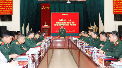 Militaire Regio 1 inspecteerde de voorbereidingen voor de oefening bij het PTKV-2 Phu Luong Commandobord.