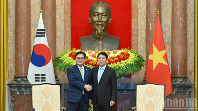 [Φωτογραφία] Ο Πρόεδρος Luong Cuong δέχεται τον Πρόεδρο της Κορεατικής Εθνοσυνέλευσης Woo Won Shik