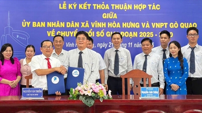 Vinh Hoa Hung Komünü Halk Komitesi, VNPT Go Quao ile dijital dönüşümde iş birliği yapmayı kabul etti