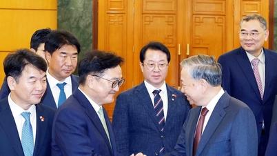 কোরিয়ার জাতীয় পরিষদের স্পিকারকে সাধারণ সম্পাদক টো লাম অভ্যর্থনা জানালেন