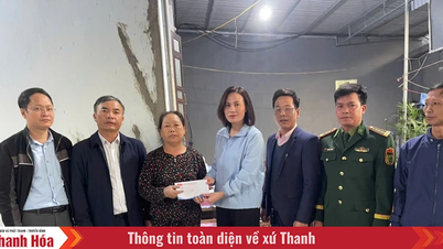 Apoiar 4 famílias na comuna de Hoang Tien cujas casas foram danificadas pela tempestade.