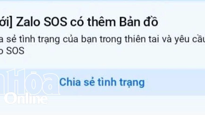 Khanh Hoa implementeert de functie "SOS - Noodlocatie delen" in de Zalo-applicatie om mensen te ondersteunen