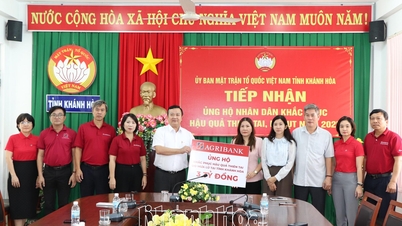 Vietnams fedrelandsfrontkomité i provinsen mottok 15 000 tonn hjelpevarer og 3 milliarder VND.