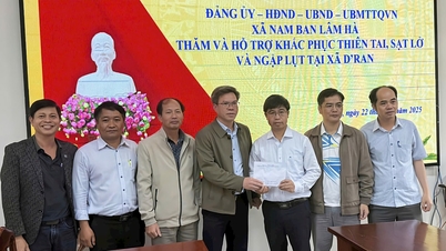 بلدية نام بان لام ها تدعم سكان بلدية ديران للتغلب على الأضرار الناجمة عن الفيضانات