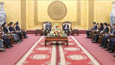 Ordföranden för Koreas nationalförsamling besöker och arbetar i Ninh Binh