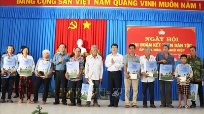 סגן יו"ר האסיפה הלאומית, לה מין הואן, השתתף ביום האחדות הגדול הלאומי בקהילת נגו היפ.