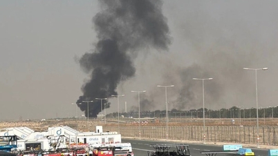 Lezuhant egy indiai Tejas vadászgép egy dubaji tüntetés közben