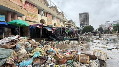 Ponad 1000 handlarzy na głównym targu w Tuy Hoa poniosło duże straty na skutek powodzi.