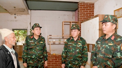 نائب القائد ورئيس أركان المنطقة العسكرية السابعة يتفقد عمليات التعافي من الكوارث في بلدة ديران.