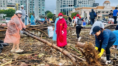 Közel 300 turisztikai önkéntes takarítja a Nha Trang-i strandot az árvíz után