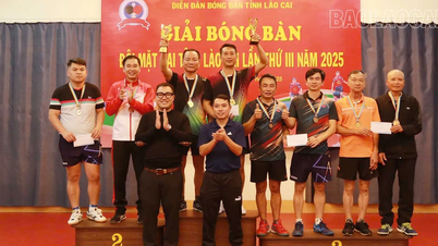 2025 میں تیسرے لاؤ کائی صوبے کے ڈبل سائیڈ ٹیبل ٹینس ٹورنامنٹ کی اختتامی تقریب