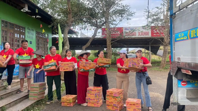 Gia Lai: Un camión de caridad que transporta artículos de socorro a las zonas afectadas por las inundaciones.