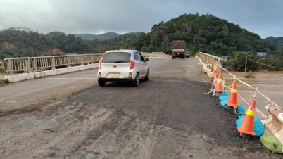 Giang Son-bron (riksväg 27) öppnas igen för trafik efter jordskred
