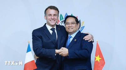 Premier Pham Minh Chinh ontmoet de Franse president en secretaris-generaal van de OESO