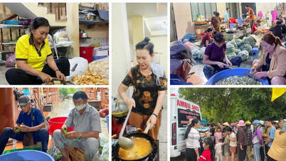 Many charity stoves shared with people in flood areas