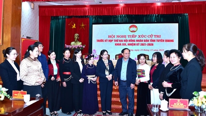 Phó Bí thư Thường trực Đảng ủy UBND tỉnh Nông Thị Bích Huệ tiếp xúc cử tri xã Nà Hang