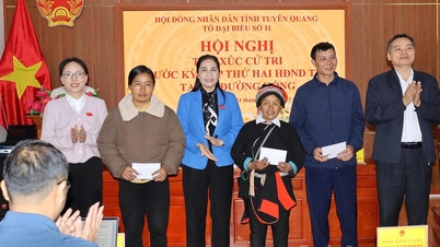 Delegation group No. 11 of the Provincial People's Council met with voters in Duong Hong and Yen Cuong communes.