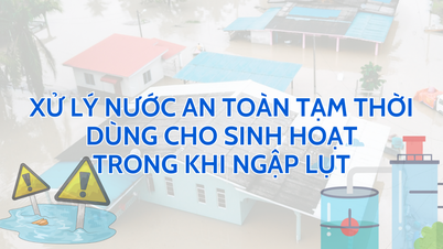 (Infographic) Xử lý nước an toàn tạm thời dùng cho sinh hoạt trong khi ngập lụt