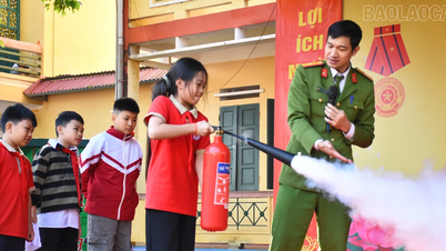 Trường Tiểu học Trần Phú: Tuyên truyền kiến thức và thực hành kỹ năng phòng cháy, chữa cháy và cứu nạn, cứu hộ