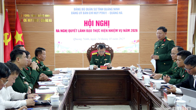 لجنة الحزب العسكري الإقليمي في كوانغ نينه: أصدرت قرارًا بتنفيذ المهام في عام 2026