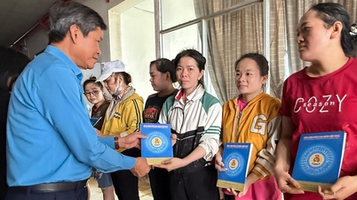 La Confédération générale du travail du Vietnam rend visite aux membres de son syndicat touchés par les inondations et leur apporte son soutien.
