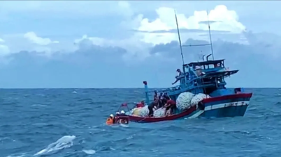 Un bateau de pêche de Quang Ngai s'est échoué dans l'archipel de Truong Sa.