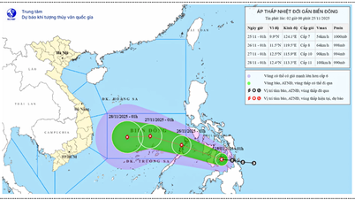 Reakce na tropickou depresi poblíž Východního moře, která se může zesílit v bouři