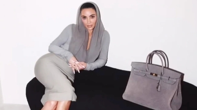 Kim "super ronde drie" bekritiseerd voor het dragen van zeldzame Hermès-tas van olifantenhuid